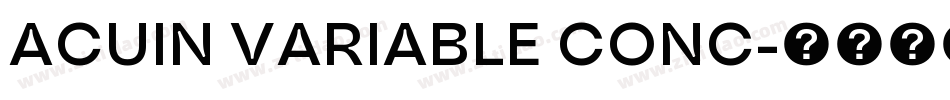 ACUIN VARIABLE CONC字体转换